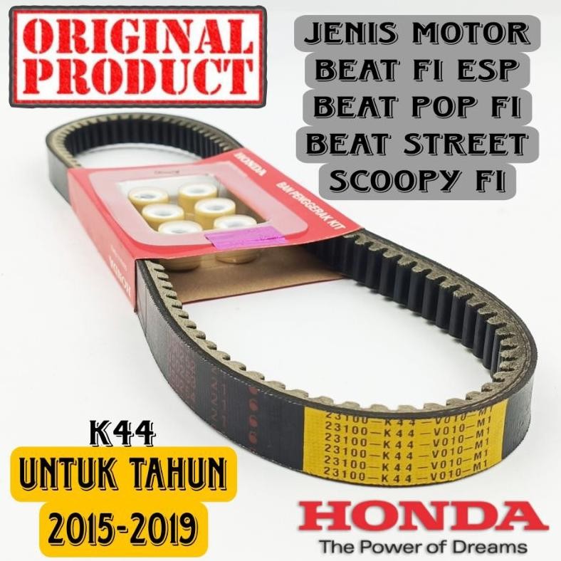 VANBELT V-BELT ORIGINAL SET ROLLER K44 BEAT FI ESP, BEAT STREET, BEAT POP FI, SCOOPY FI KUALITAS ASL