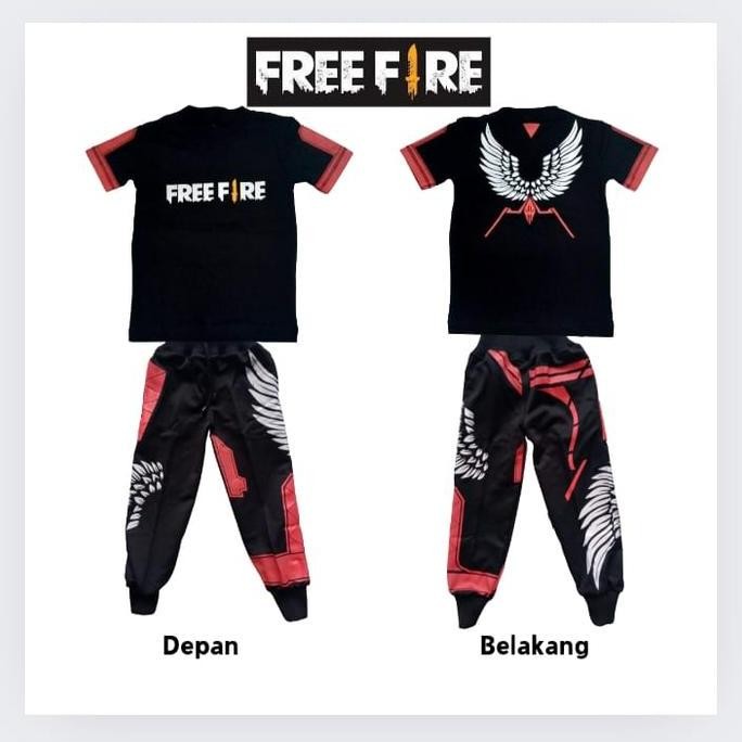 Tersedia setelan baju kaos anak dan celana panjang anak angel merah 2-13 tahun