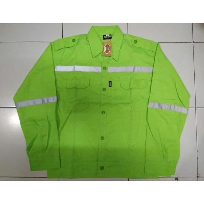 Tersedia Baju Kerja Safety / Baju Proyek / Seragam Safety / Seragam Kerja Hijau