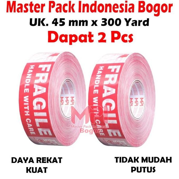 

Ready Stock 2 Pcs - Lakban Fragile Unboxing Merah Putih 45 Mm X 300 Yard - Wajib Unboxing 300 Yard Mpi Jumbo