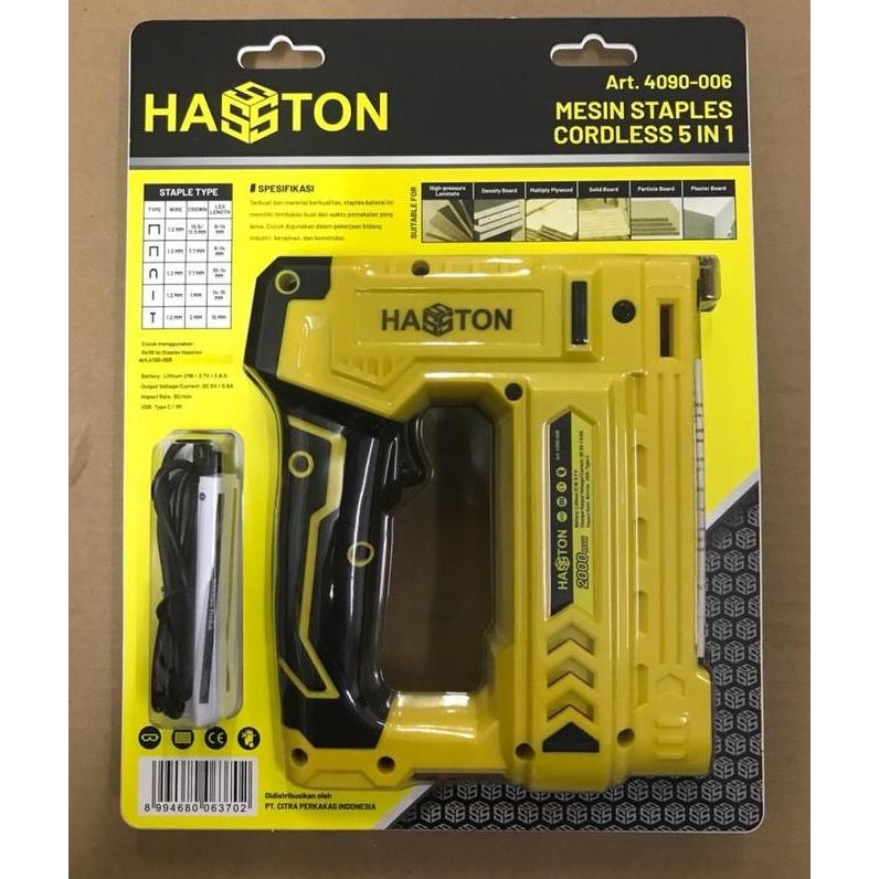 

Hasston Mesin Staples Cordless 5 in 1 / Stapes batere Li (4090-006) murah