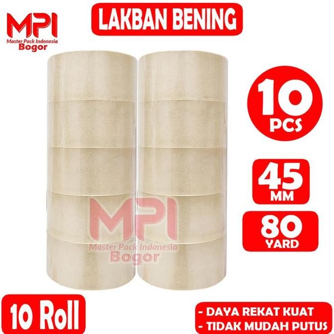 

Produk Terbaru 10 Pcs - Lakban Bening 45 Mm X 80 Yard - Lakban Mpi Packing Hemat - Master Pack Indonesia Bogor