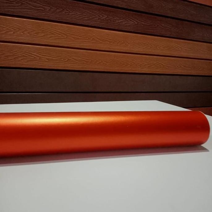 

Promo sticker stiker wrap wrapping satin mpm metalik dop orange oranye COD