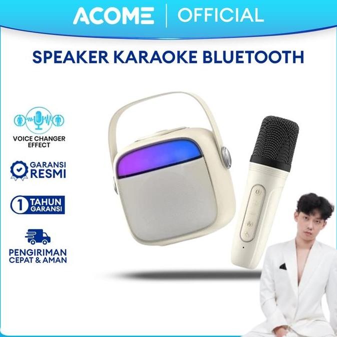 Grosir Eksklusif Willie SalimAcome A9 Speaker Karaoke Bluetooth 5.3 / Speaker Wireless Mini Rgb 3.5 