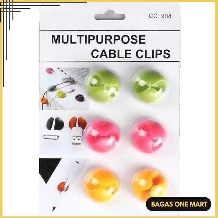 

MULTIPURPOSE CABLE CLIP ORGANIZER - KLIP PENJEPIT KABEL 6 PCS HIGHT QUALITY !!