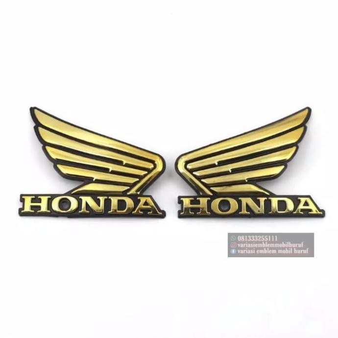 [Expert] Emblem logo honda sayap motor gold emas untuk vario cb cbr scoopy beat