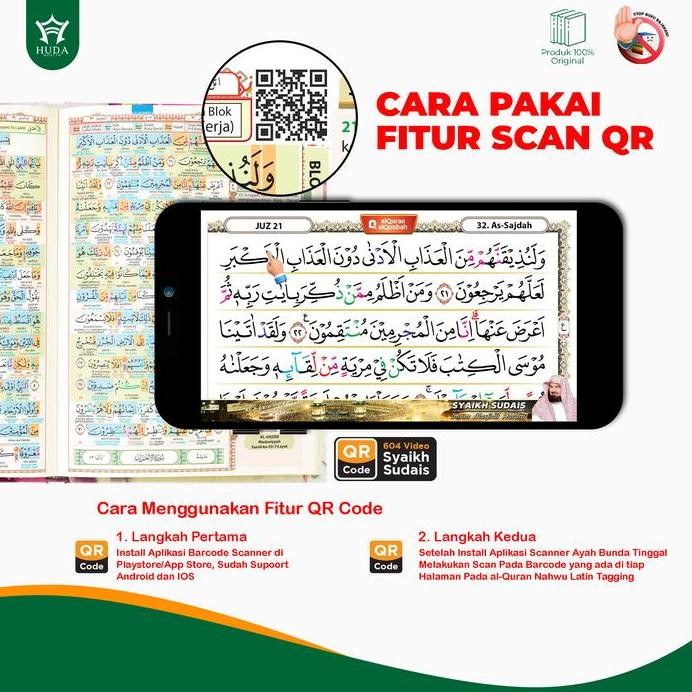 new [READY] AL-QURAN TAJWID NAHWU LATIN TERJEMAH PERHURUF PERKATA A4 BESAR