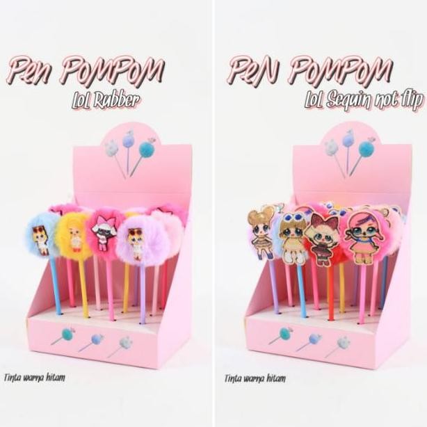

BOLPEN LUCU GEL PEN POM POM BULU LOL