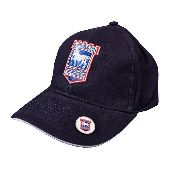 IPSWICH TOWN FC Golf Cap & Marker Navy. Topi Unisex