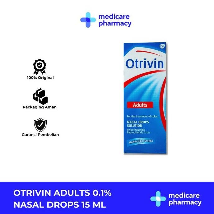 Otrivin 0.1% Adult Nasal Drops 15 ml