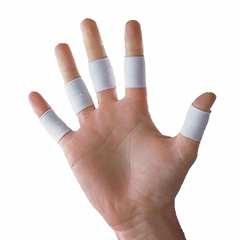 Finger Support Futsal Bola Voli Basket - Pelindung Jari Deker Jari Tangan Olahraga Warna Putih AST n