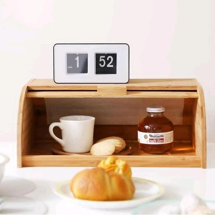 

Terlaris Bread Box/Tempat Penyimpanan Roti Serbaguna Kayu