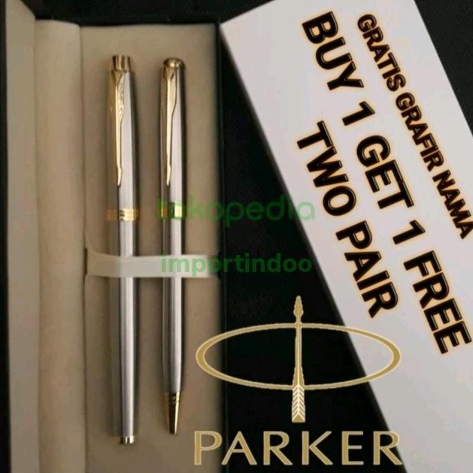 

TERBARU - pulpen mewah parker couple ballpoint&rollerball gratis grafir nama