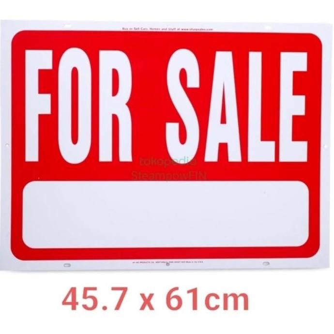 

TERBARU - Board Sign 'For Sale' Papan Petunjuk For Sale Aluminum 25x35cm