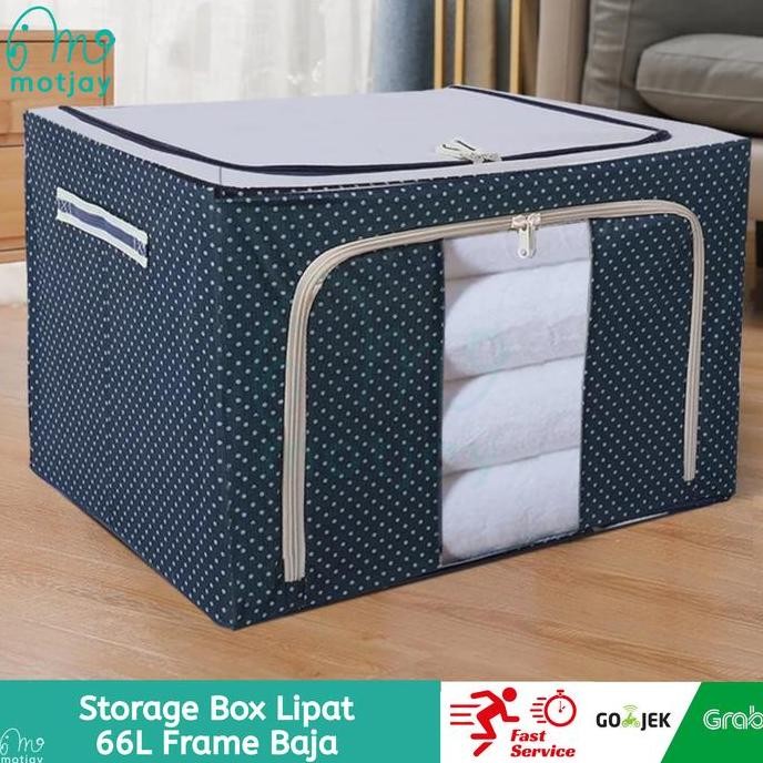 

Terlaris Storage Box 66L Lipat Frame Baja Tempat Penyimpanan Pakaian