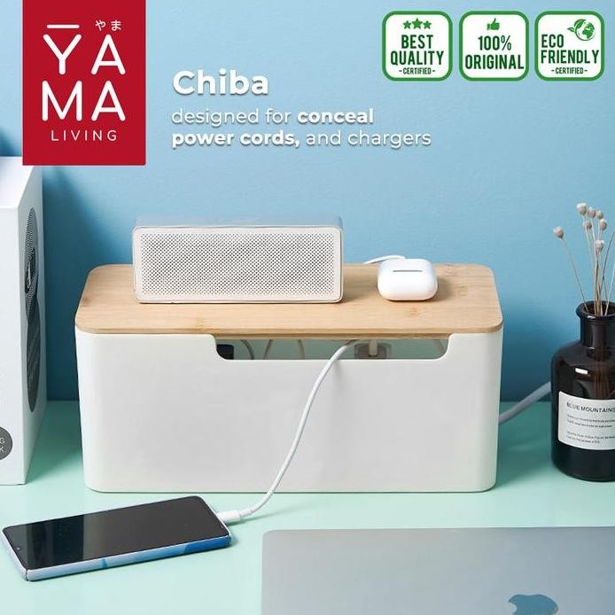 

Terlaris Yama Chiba Natural Wood Cable Storage Box Kotak Organizer Kabel Wire