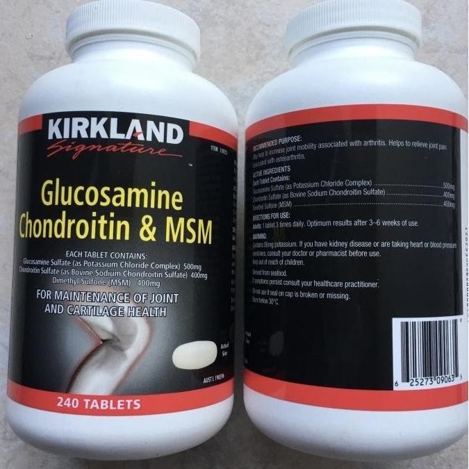 Kirkland glucosamine chondroitin&MSM made in canada