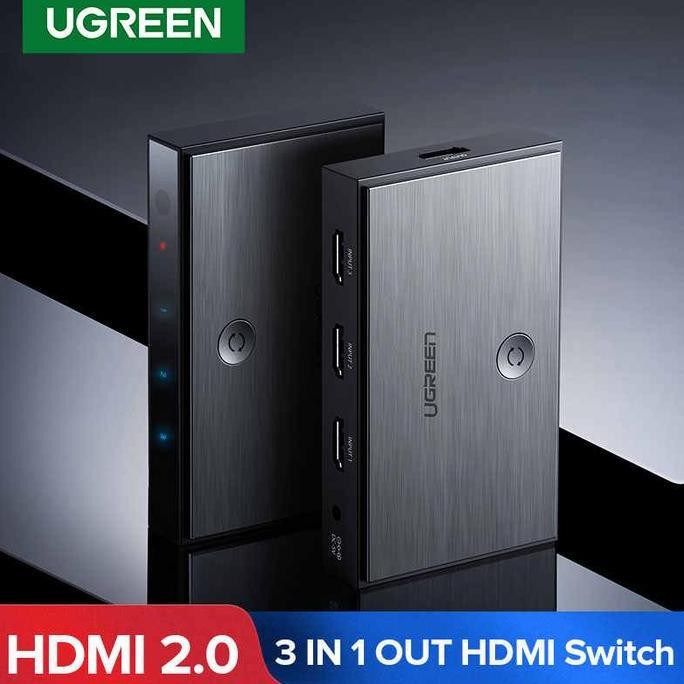 TERBARU - Ugreen HDMI Switcher 3 in 1 out 4K 60Hz - 50709