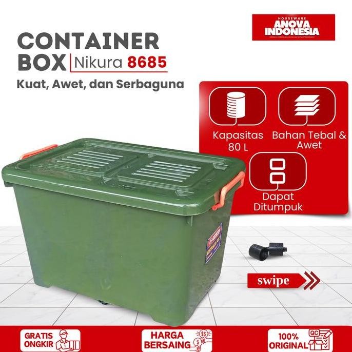 

Terlaris Box Container Nikura Canada. 8685. Abu Hijau. Setara Shinpo Cb 82