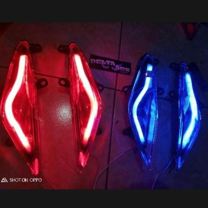 Reflektor lampu depan beat f1 fi dan sein motif custom projie alis