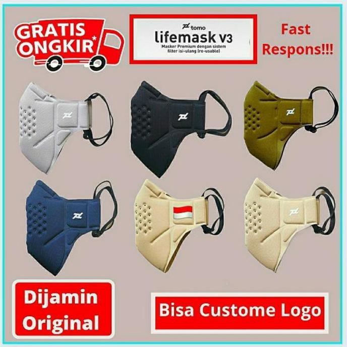 Premium MASKER JOKOWI FILTER / MASKER TOMO LIFEMASK REUSABLE FILTER N95