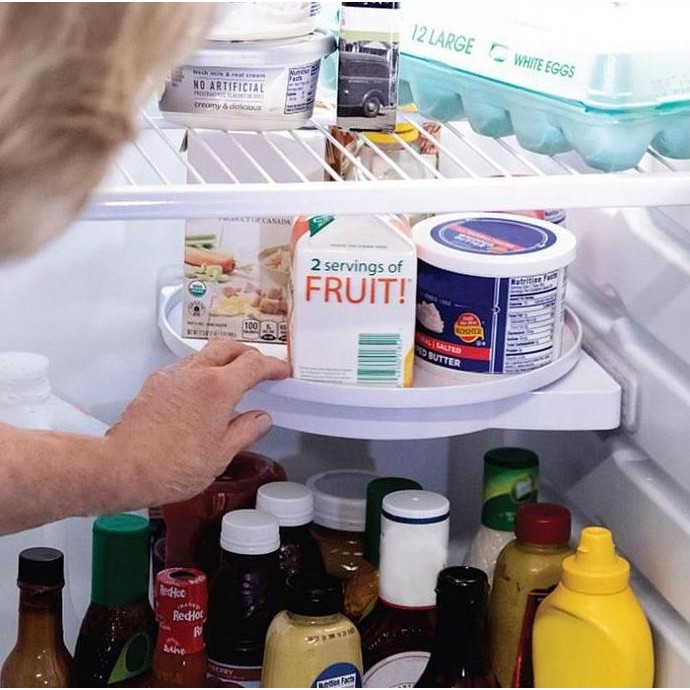 

Terlaris Turntable Rotate Layer Rak Putar Organizer Dapur Kulkas Freezer Sudut