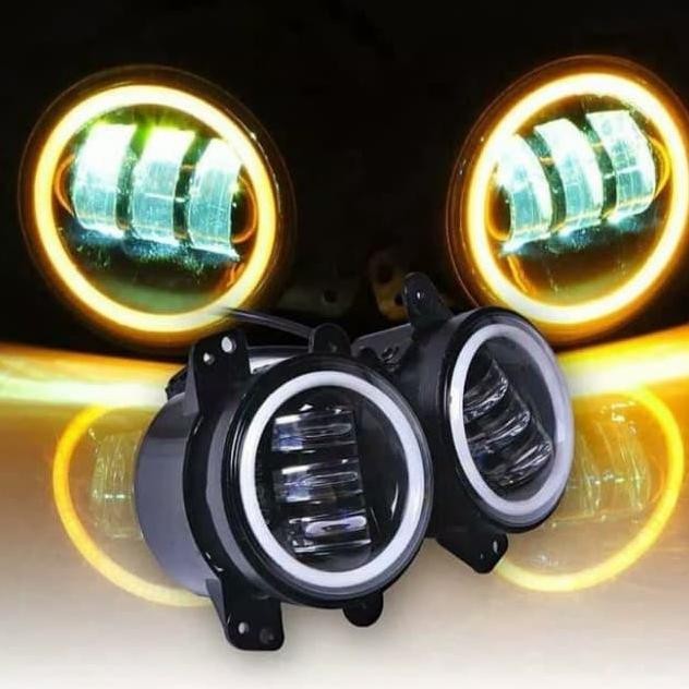 foglamp lampu tembak 3 mata lensa 2warna xenia avanza 4inch daymaker