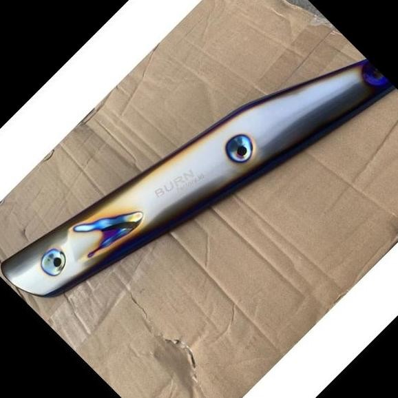 Tameng Knalpot Titanium Burn Mu Fact Import Wave 125 Supra X 125 Khari