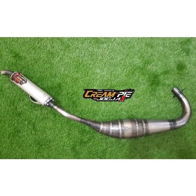 Knalpot Creampie Orinal Jogja Satria hiu Lumba 2tak Kolong Galvanis Orinal Racing Jogja
