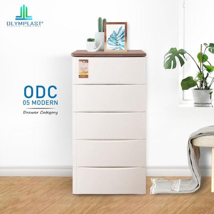 

Terlaris Lemari Laci Plastik Olymplast Drawer Cabinet Susun 5 Modern Odc 05 M