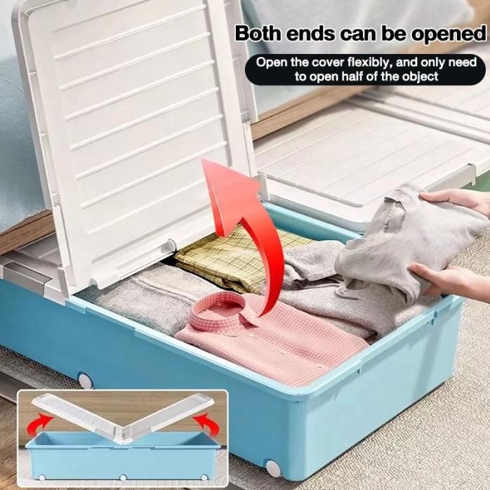 

Terlaris Storage Box Kotak Penyimpanan Baju Di Bawah Tempat Tidur Transparan