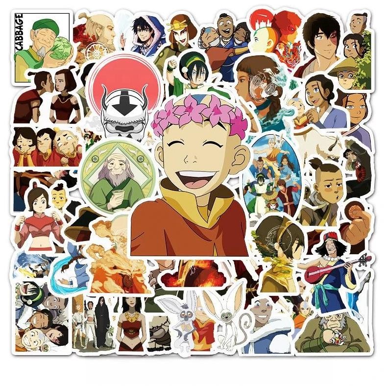 

50pcs Avatar: The Last Airbender Sticker Luggage Water Cup Stationery Mobile Phone Car Scooter Laptop Refrigerator Decoration