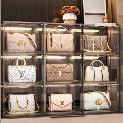 

Terlaris Display Box/Tas Transparant/Transparent Storage/Acrylic Akrilik/Tempat Tas Bag Box Penyimpanan Organizer Box