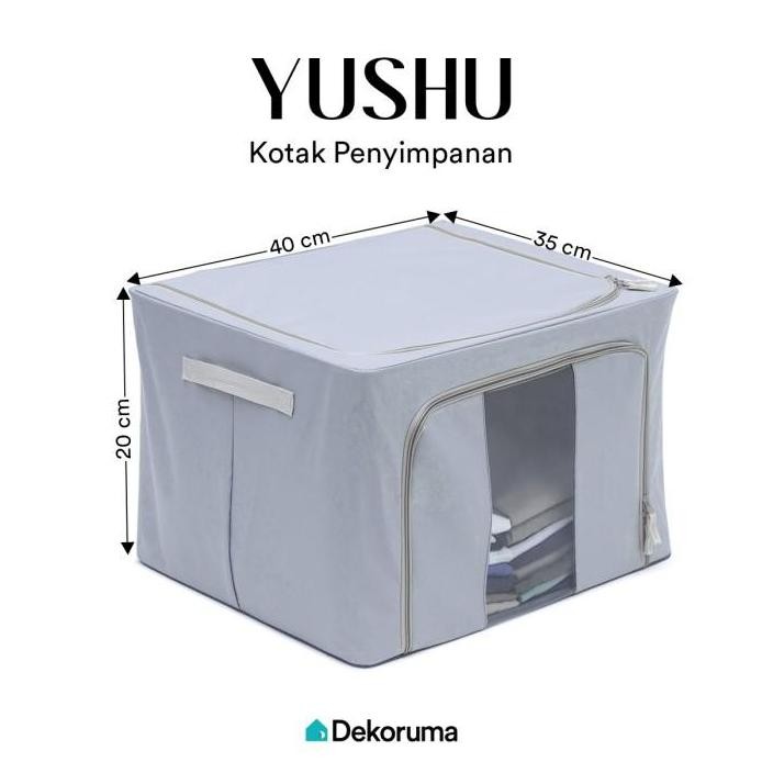 

Terlaris Dekoruma Yushu Kotak Penyimpanan Lipat Dengan Zipper 66L