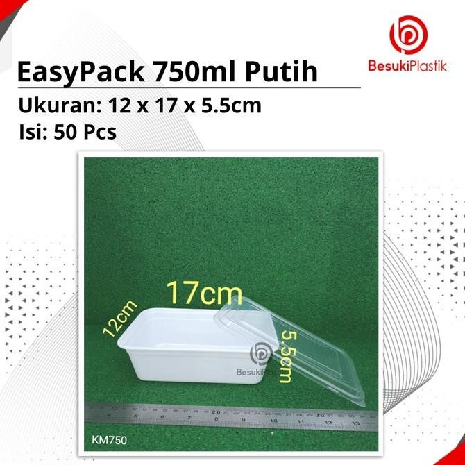 (Expert) Thinwall Box Putih 750ml / Thinwall Putih kotak thinwall easypack