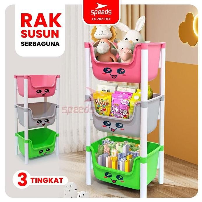 

Terlaris Speeds Rak Mainan Rak Susun Storage Rakit Mudah Tempat Penyimpanan Mainan Kotak Mainan Roda Serbaguna Toy 202-F03