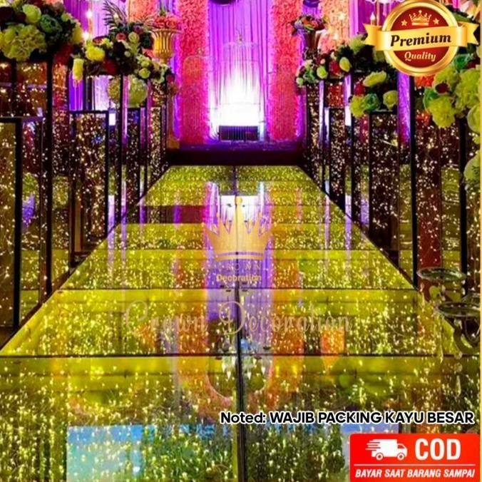 1 Set Lampu Kaca Panggung Akrilik Lantai Kaca Tempered Glass New