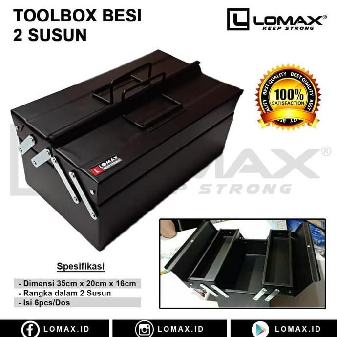 

Terlaris Kotak Perkakas Tool Box Besi 2 Susun Lomax