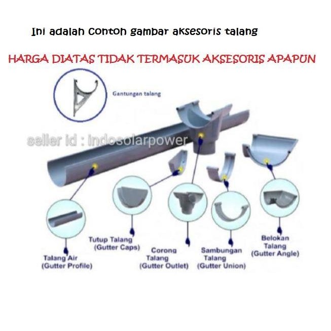 Talang Air Pvc Langgeng Hr 6" 6 Inch 4M 4 Meter Setengah Lingkaran New