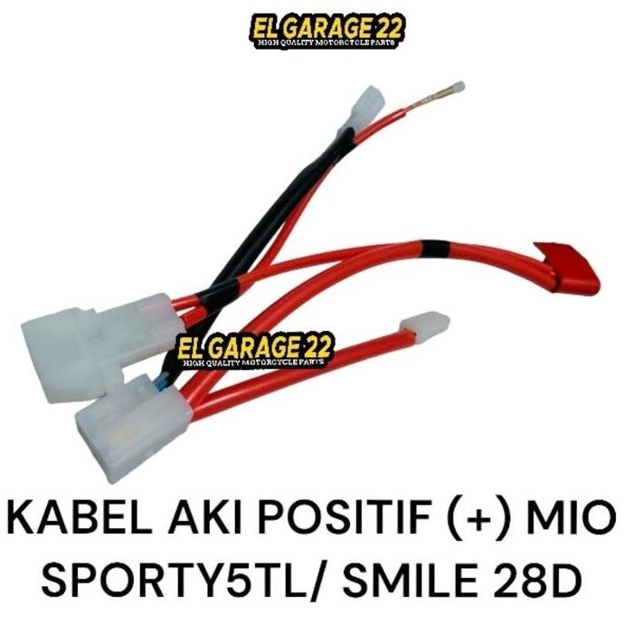 Kabel Aki Positif & Negatif Yamaha Mio Sporty Lama 5Tl / Mio Smile New 28D - Kabel Accu Komplit Mass