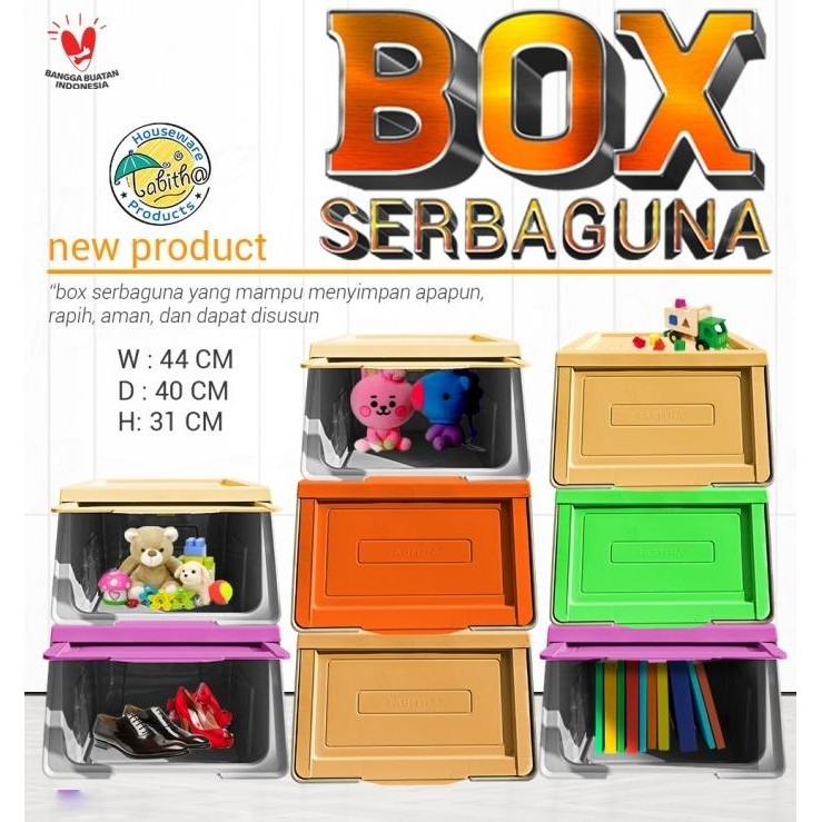 

Terlaris Tabitha Box Plastik / Kotak Penyimpanan Plastik Serbaguna Minimalis