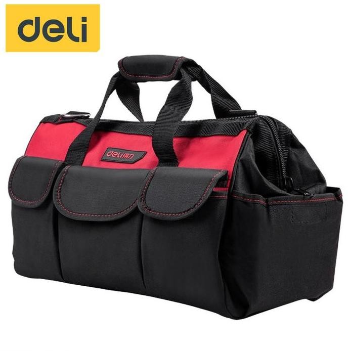 

Terlaris Deli Tool Bags / Tas Perkakas 16" Kapasitas Penyimpanan Besar