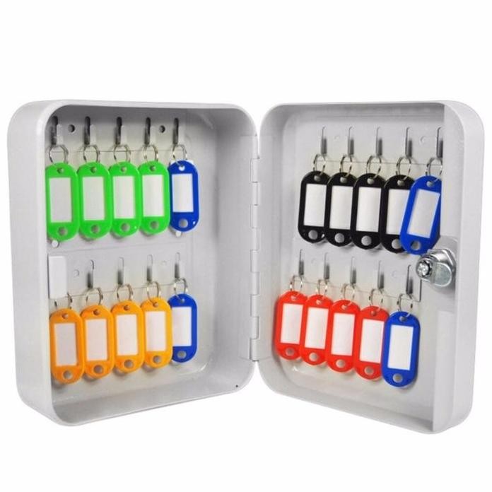 

Terlaris Metal Safety Lock Key Box Hook 20 Keys Tempat Penyimpanan Kunci .Lss