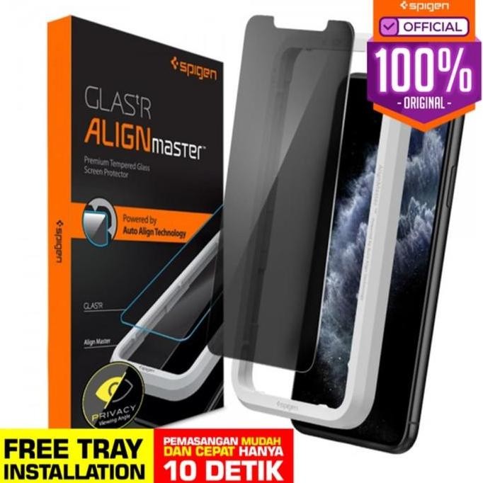 Spigen Tempered Hd Glass Privacy Iphone 11 / Pro / Pro Max / X Xr Xs Original