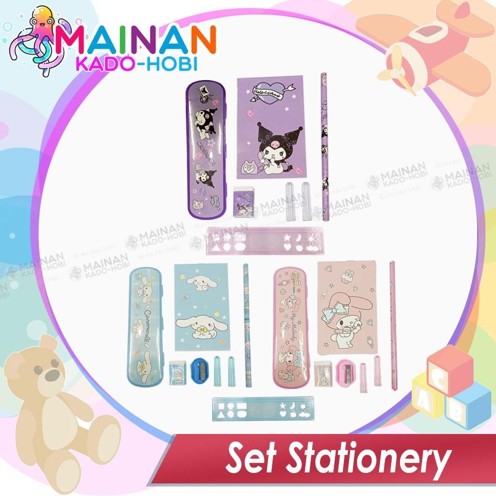 

SET STATIONERY PAKET ALAT TULIS SEKOLAH BACK TO SCHOOL LENGKAP KARAKTER SANRIO KUROMI MELODY CINNAMOROLL