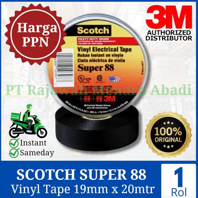 

3M Scotch Super 88 Vinyl Electrical Tape Heavy Duty Grade Original AST