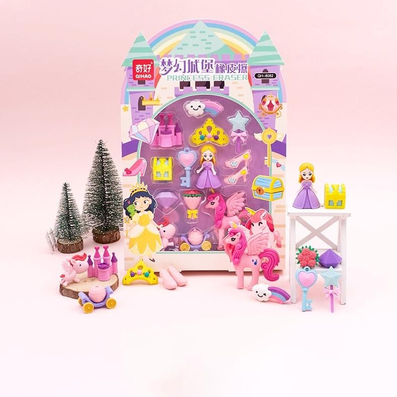 

penghapus karakter princess istana putri kerajaan mainan sensory play anak perempuan