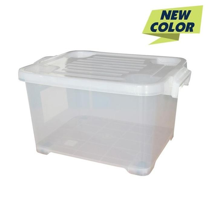 

Terlaris Kiramas 1039 Container Box Plastik 75 Liter Kotak Storage Dengan Roda
