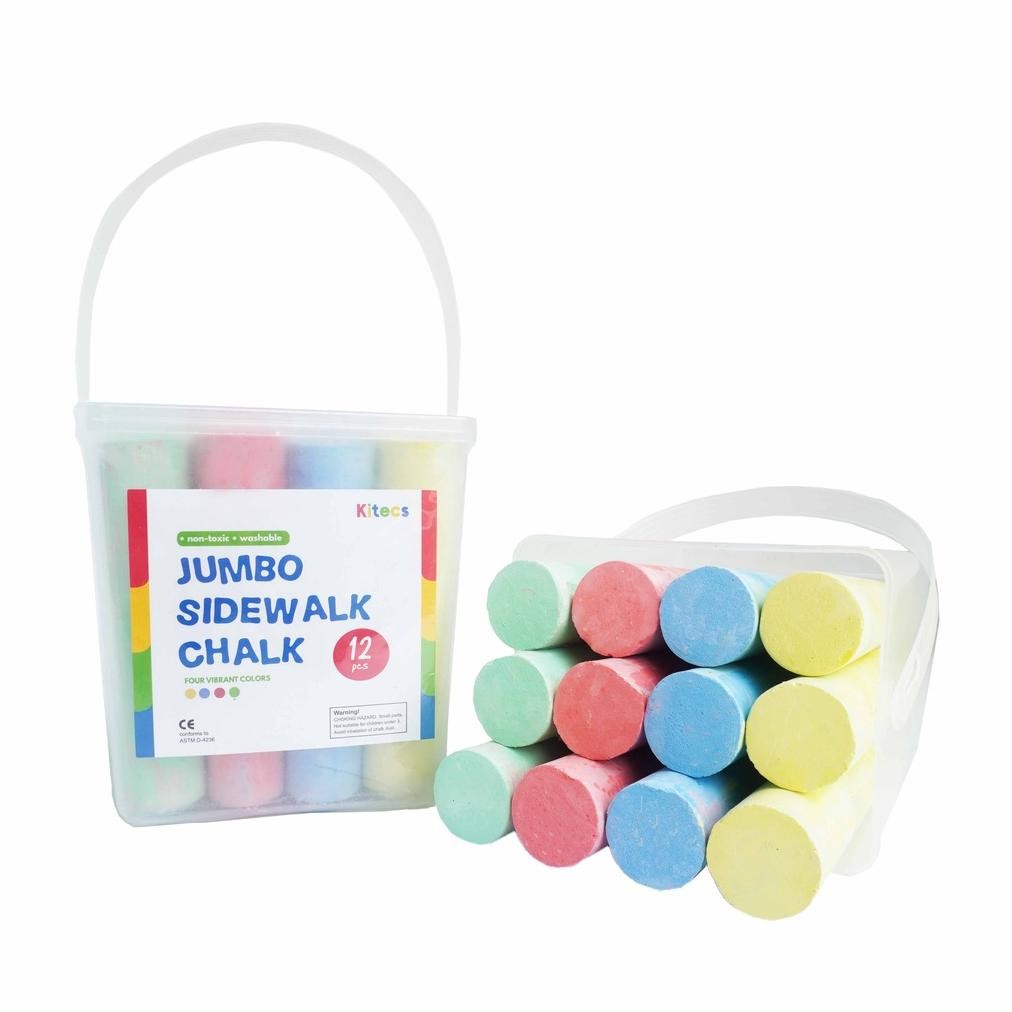 

Kitecs Kapur Tulis Warna Warni Jumbo Sidewalk Washable Chalk isi 12