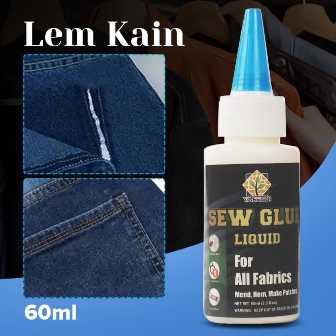 

Lem Perekat Kain Kulit Cairan Liquid Sew Glue Celana Jeans Serbaguna 60ML TPB AST